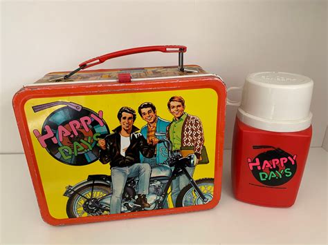 retro metal lunch box with thermos|vintage lunch boxes with thermos.